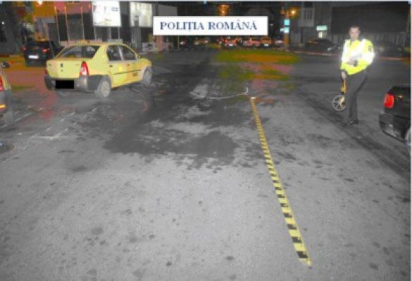 Un sportiv de performanţă a dat un taximetru cu roţile peste cap